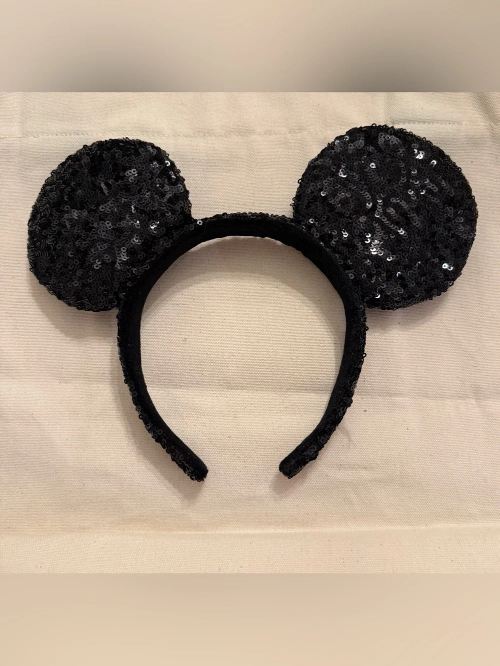 Disney Parks Black Sequin Headband Walt Accessories Ears Sparkly